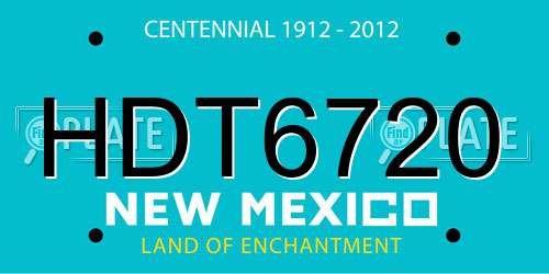 HDT6720 New Mexico License Plate