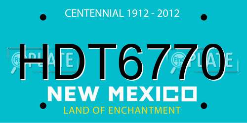 HDT6770 New Mexico License Plate