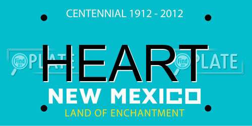 HEART New Mexico License Plate