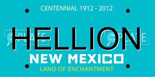 HELLION New Mexico License Plate
