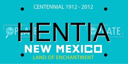 HENTIA New Mexico License Plate