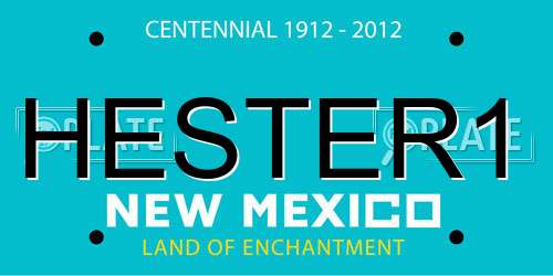 HESTER1 New Mexico License Plate