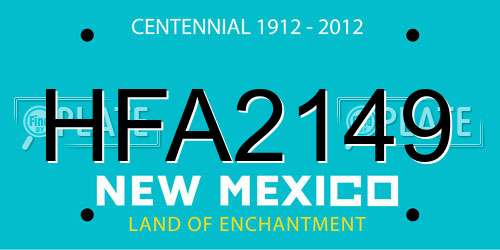 HFA2149 New Mexico License Plate