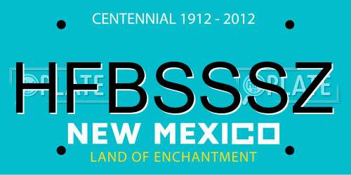 HFBSSSZ New Mexico License Plate