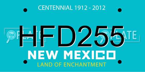 HFD255 New Mexico License Plate