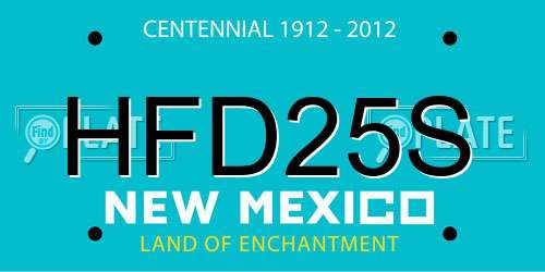 HFD25S New Mexico License Plate