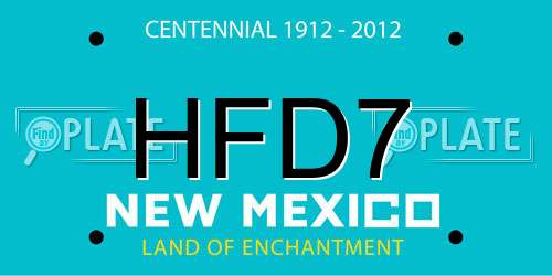 HFD7 New Mexico License Plate