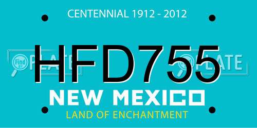 HFD755 New Mexico License Plate