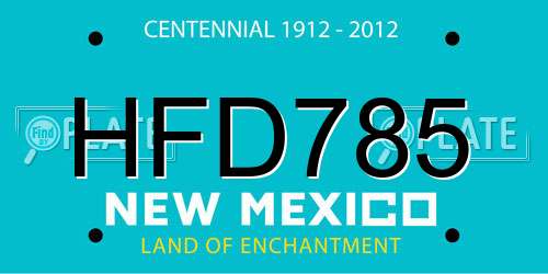 HFD785 New Mexico License Plate