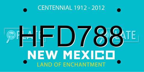 HFD788 New Mexico License Plate