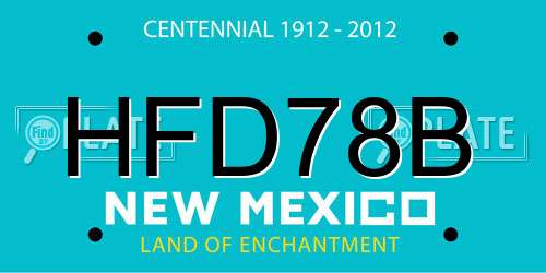 HFD78B New Mexico License Plate