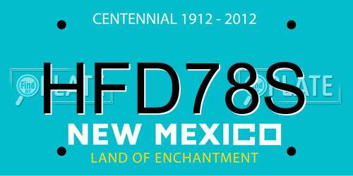 HFD78S New Mexico License Plate