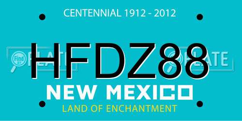 HFDZ88 New Mexico License Plate