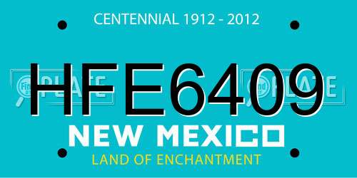 HFE6409 New Mexico License Plate