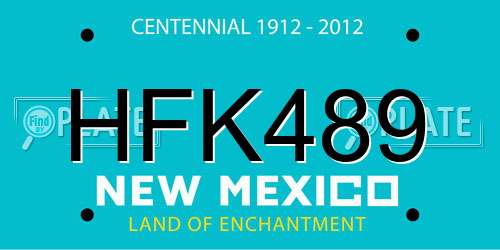 HFK489 New Mexico License Plate