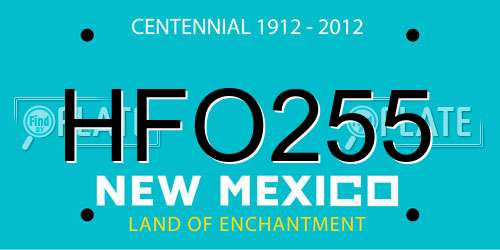 HFO255 New Mexico License Plate