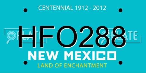 HFO288 New Mexico License Plate