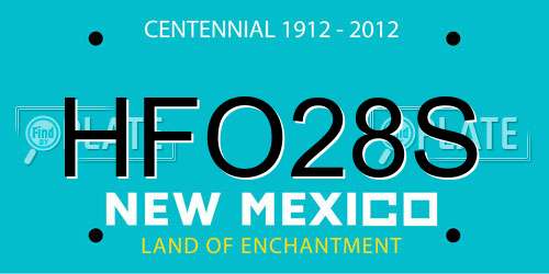 HFO28S New Mexico License Plate