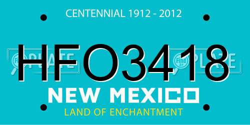 HFO3418 New Mexico License Plate