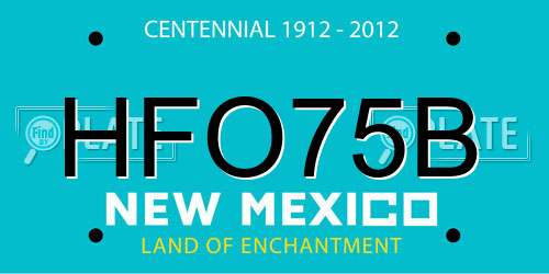 HFO75B New Mexico License Plate