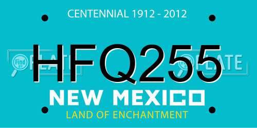 HFQ255 New Mexico License Plate