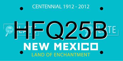 HFQ25B New Mexico License Plate