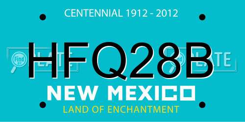 HFQ28B New Mexico License Plate