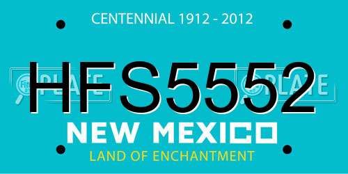 HFS5552 New Mexico License Plate