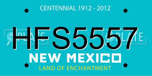 HFS5557 New Mexico License Plate