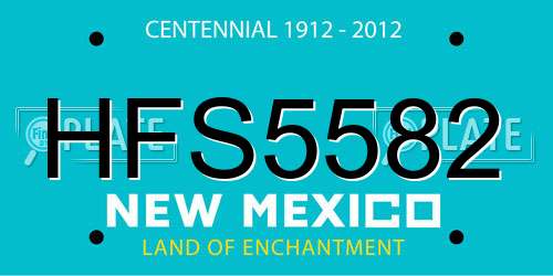 HFS5582 New Mexico License Plate