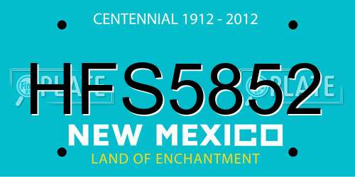 HFS5852 New Mexico License Plate