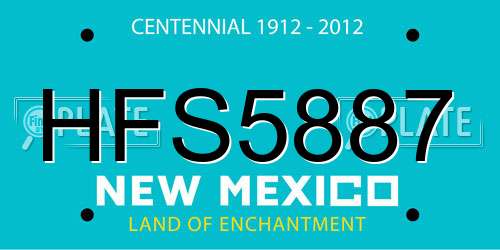HFS5887 New Mexico License Plate