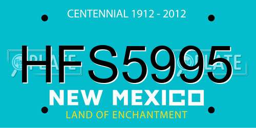 HFS5995 New Mexico License Plate