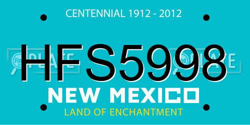 HFS5998 New Mexico License Plate