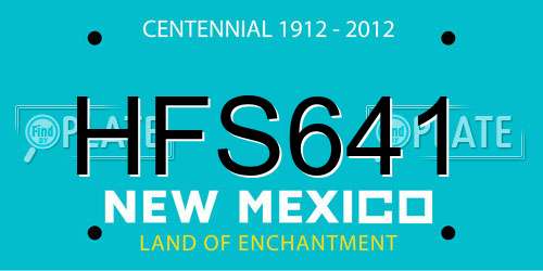 HFS641 New Mexico License Plate