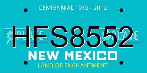 HFS8552 New Mexico License Plate