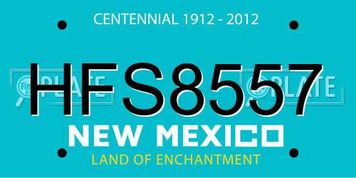 HFS8557 New Mexico License Plate