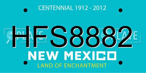 HFS8882 New Mexico License Plate