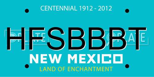 HFSBBBT New Mexico License Plate