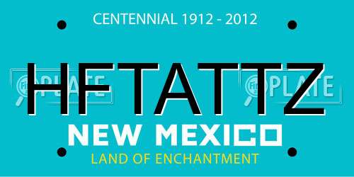 HFTATTZ New Mexico License Plate