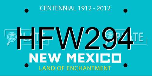 HFW294 New Mexico License Plate
