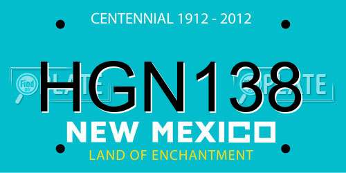 HGN138 New Mexico License Plate