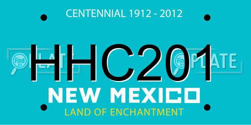 HHC201 New Mexico License Plate