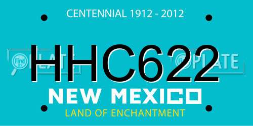 HHC622 New Mexico License Plate