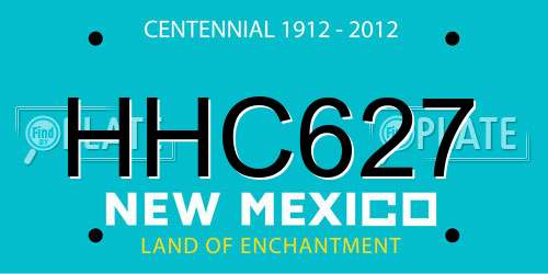 HHC627 New Mexico License Plate