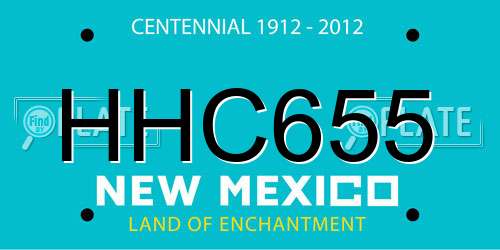 HHC655 New Mexico License Plate