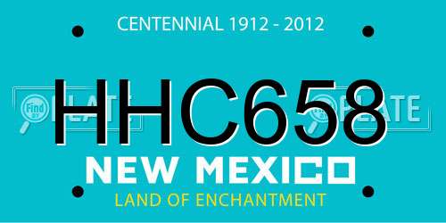 HHC658 New Mexico License Plate