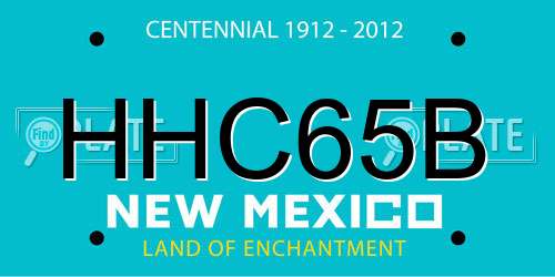 HHC65B New Mexico License Plate