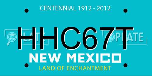 HHC67T New Mexico License Plate