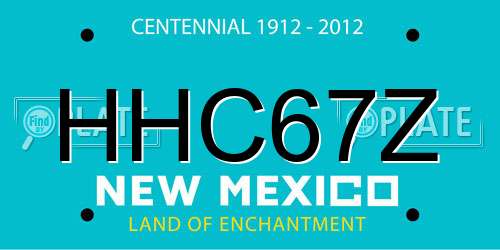 HHC67Z New Mexico License Plate